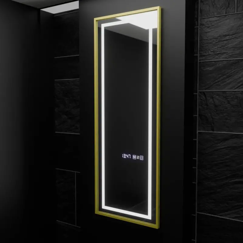 Oglinda LED Rectangulara, 45x140cm, Elena Senzor Radar Marcello, Sistem Dezaburire, Ceas & Termometru, Dimabila, Dressing Couture