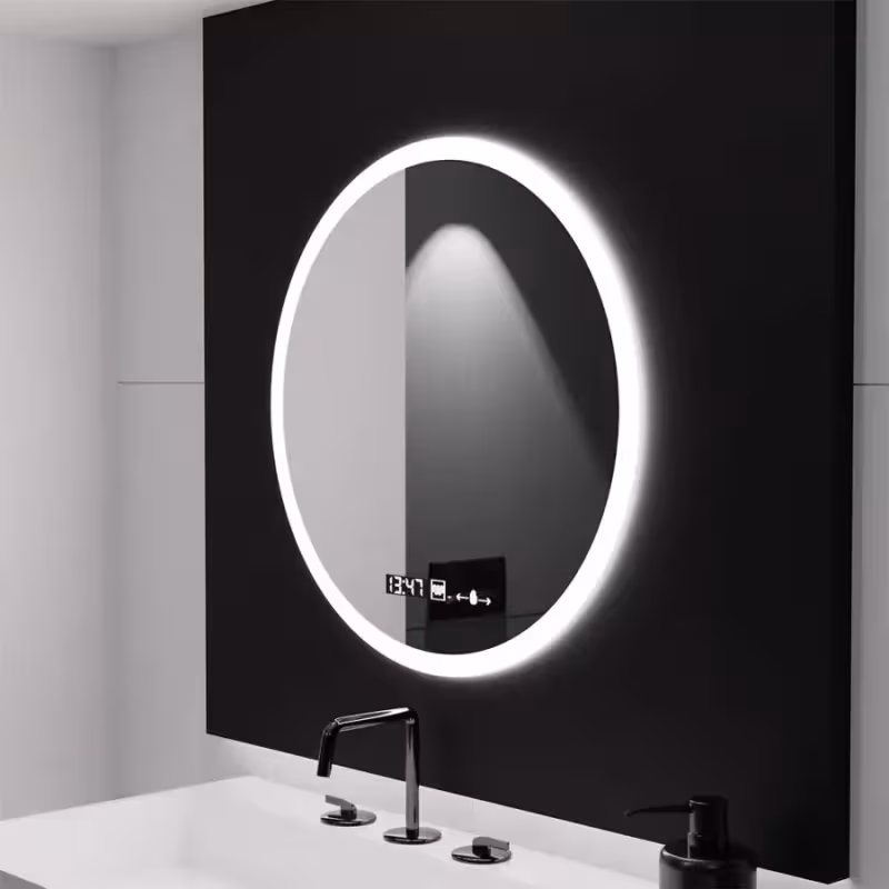 Previzualizare 3: Oglinda LED Rotunda GIULIA, 70cm, senzor MotionGlow, Sistem Dezaburire, Ceas & Termometru, Dimabila, Marcello Funghi