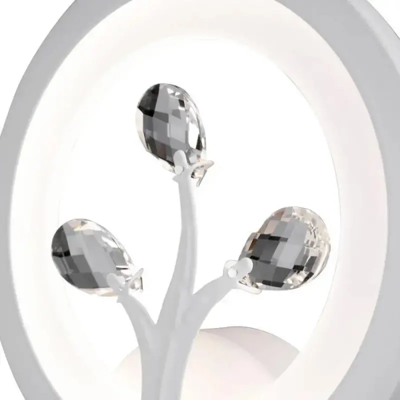 Previzualizare 4: Aplica LED DAISY, 13W, Lumina Rece/Calda/Neutra, Alb cu Cristal