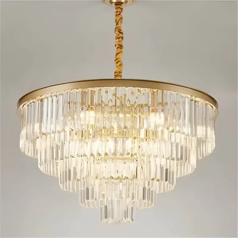 Previzualizare 3: Candelabru Cristal CHAMBORD Eleganza 8xE14, Diametru 48cm, Auriu Mat