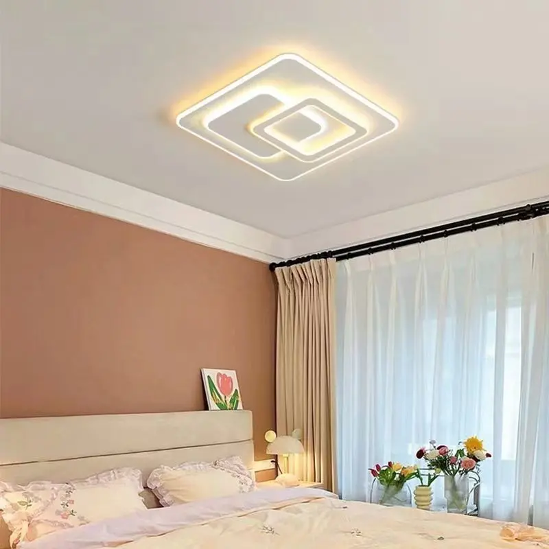 Previzualizare 2: Lustra LED cu telecomanda NOLUX 34W, Patrata, lumina Rece/Calda/Neutra, Dimabila, Alb