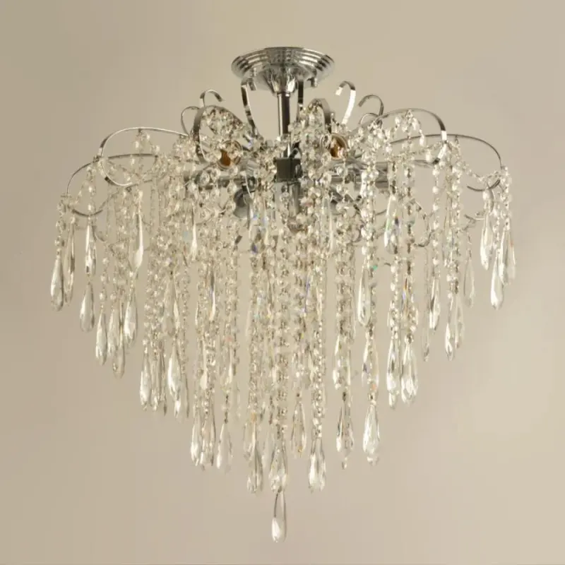 Candelabru Cristal EGO 9x E27, Diametru 60cm, Crom Lucios