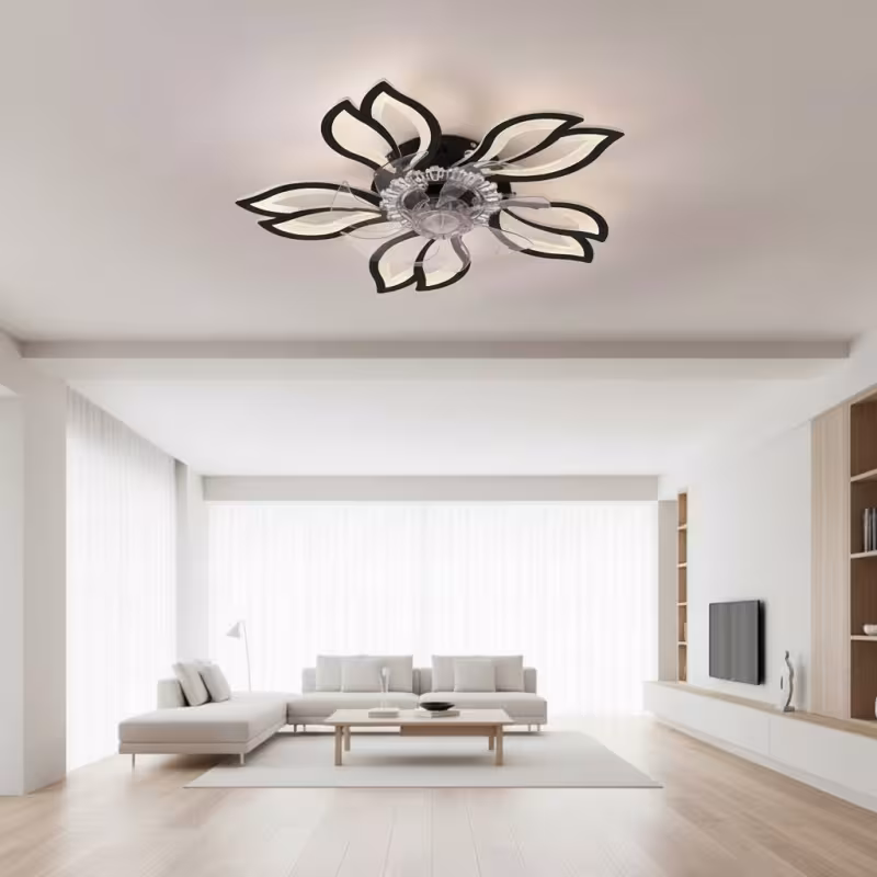 Previzualizare 4: Lustra LED Ventilator ANEMO cu Telecomanda, 30W, D61cm, Lumina Rece/Neutra/Calda, Metal si Plastic, Negru