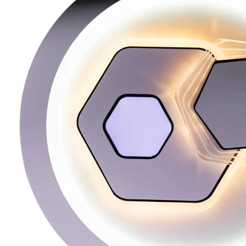 Previzualizare 2: Lustra LED KATHLEEN RGB 16W, lumina Calda/Neutra, Alb