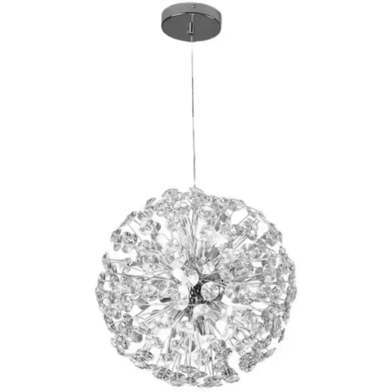 Previzualizare 2: Candelabru Cristal MINUET 8x G9, Diametru 40cm, Crom Lucios, Inaltime Reglabila