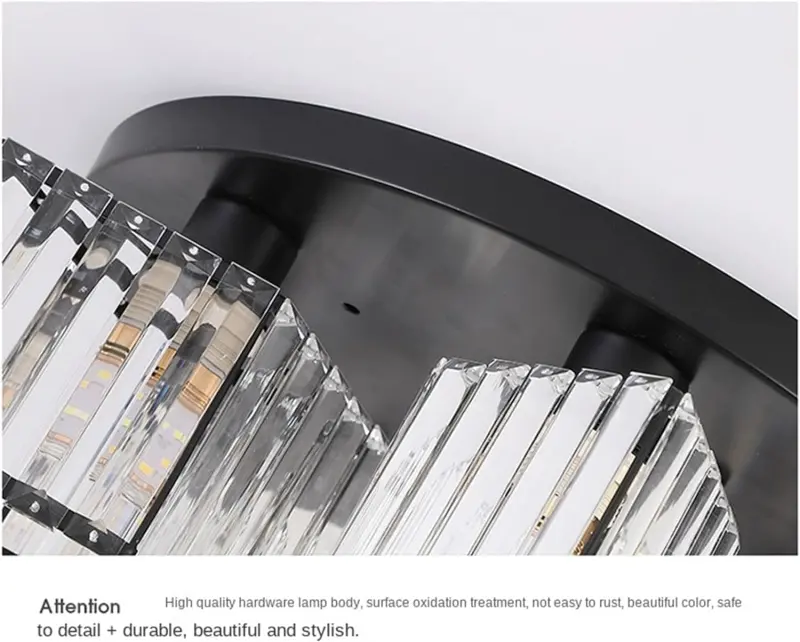 Previzualizare 4: Lustra Clasica Moderna Sasha, LC117/5BK, 5x E27, Metal si Cristal, Negru, Abajur