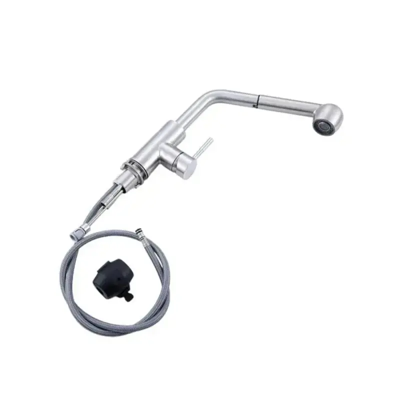 Previzualizare 3: Baterie bucatarie cu dus extractibil Starke CF019, monocomanda, inox, cartus ceramic, satinat