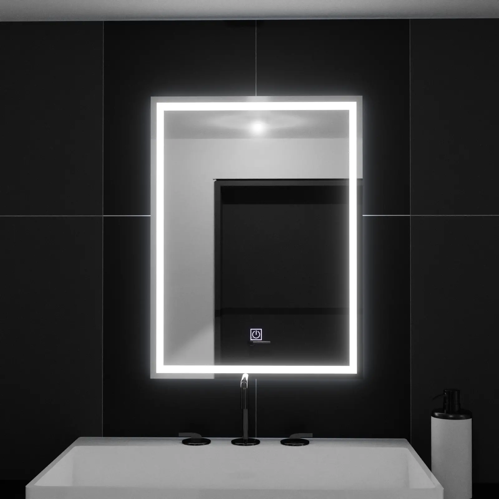 Oglinda LED Rectangulara, 50x70cm, FRAME Basic Touch