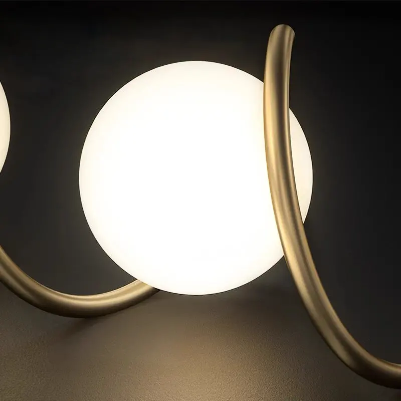 Previzualizare 4: Lustra LOFT Haven, 3x G9, Alb Auriu, Metal, Inaltime Reglabila, Modern