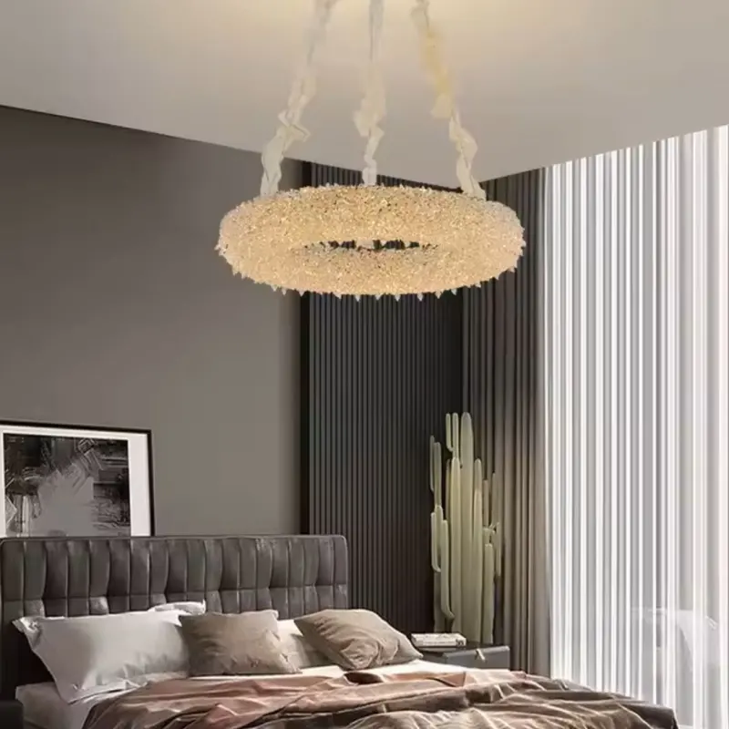 Previzualizare 2: Candelabru Cristal cu Telecomanda, PRAGA Magno, 33W, Lumina Calda/Rece/Neutra, Diametru 55cm, Auriu, Inaltime Reglabila