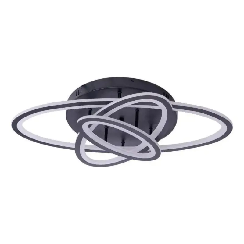 Previzualizare 3: Lustra LED cu telecomanda TIANA 78W, 3 Elipse, lumina Rece/Calda/Neutra, Dimabila, Negru