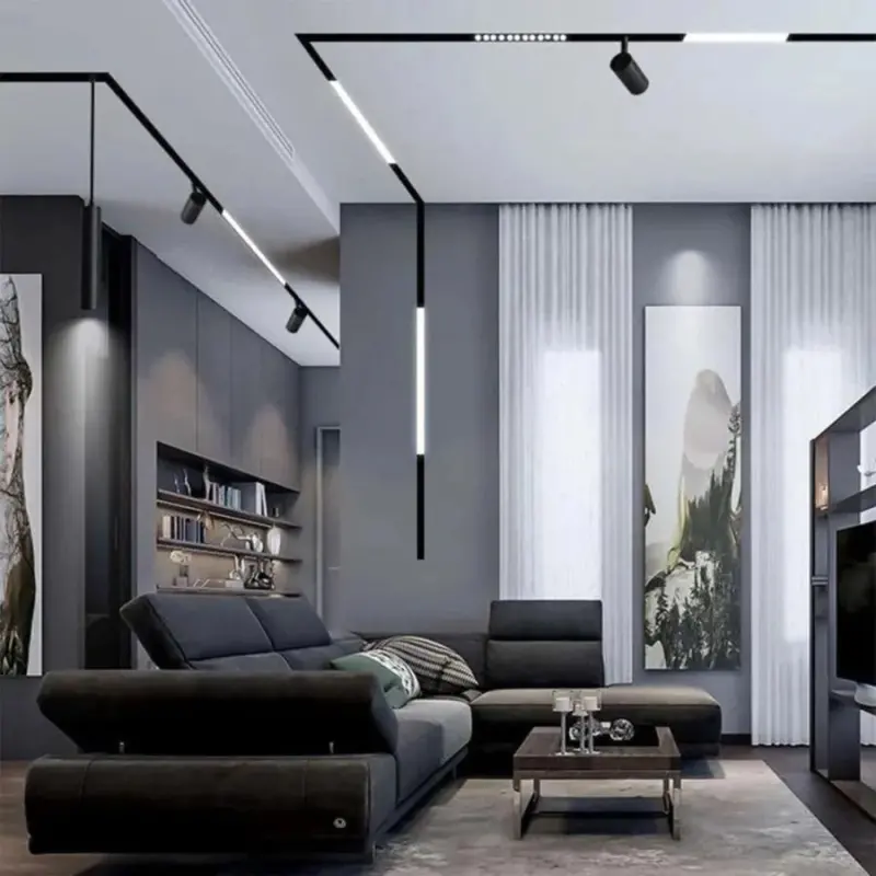 Previzualizare 4: Sina Incastrata pentru Proiectoare Magnetice, 2m, Negru