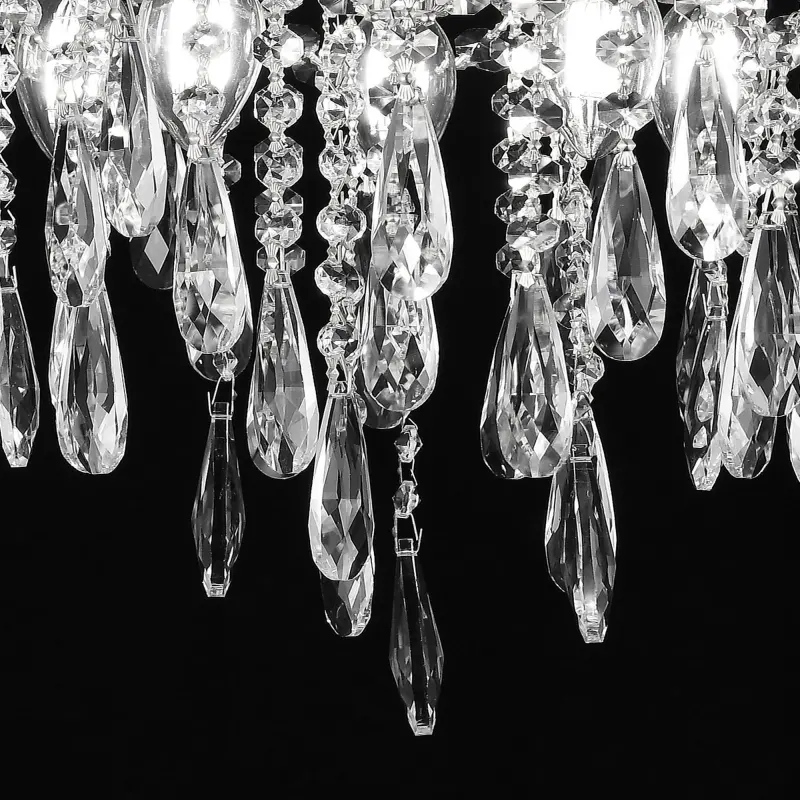 Previzualizare 2: Candelabru Cristal LUMIRA Eleganza, 5x E14, Diametru 48cm, Crom Lucios