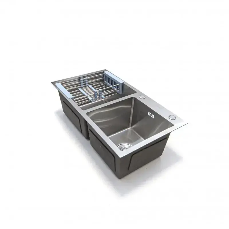 Previzualizare 3: Chiuveta Bucatarie Inox, 75x45x21 cm, Cu accesorii, Inox Periat