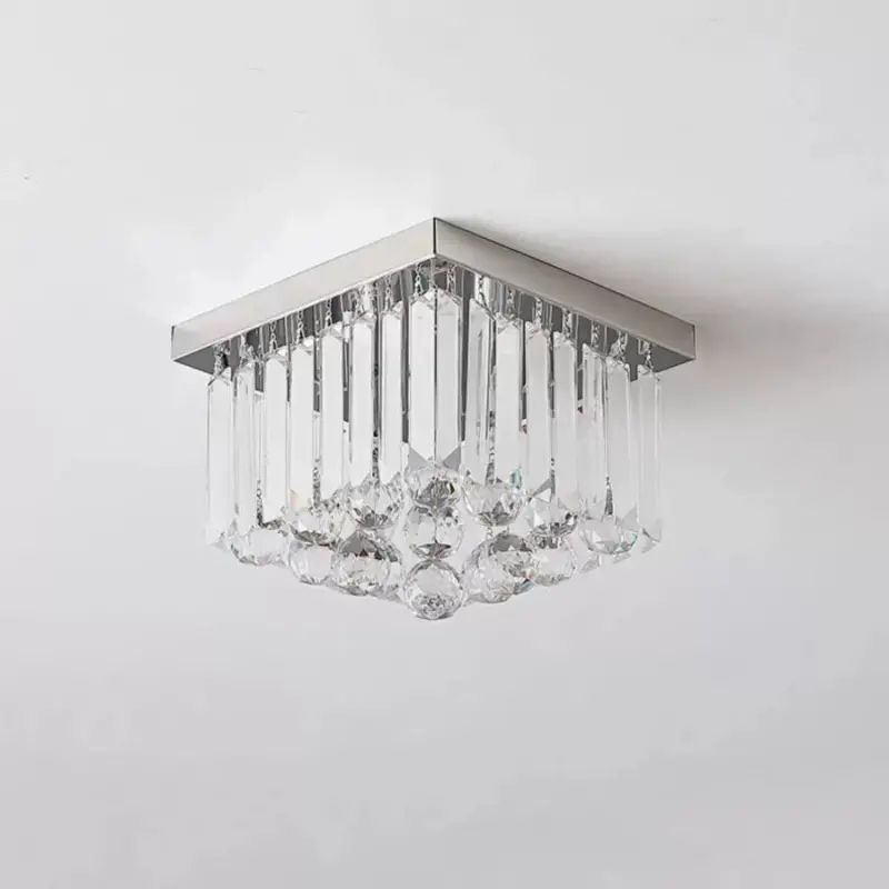 Previzualizare 3: Lustra Cristal MARTINEZ Linear Luxe, Diametru 35cm, 4x E14, Crom Lucios