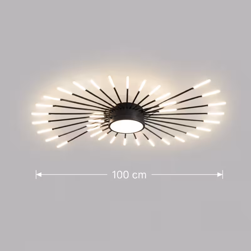 Previzualizare 4: Lustra LED KALESA Grande, Lumina Neutra 4000K, 28W, Alb, Metal si Acril