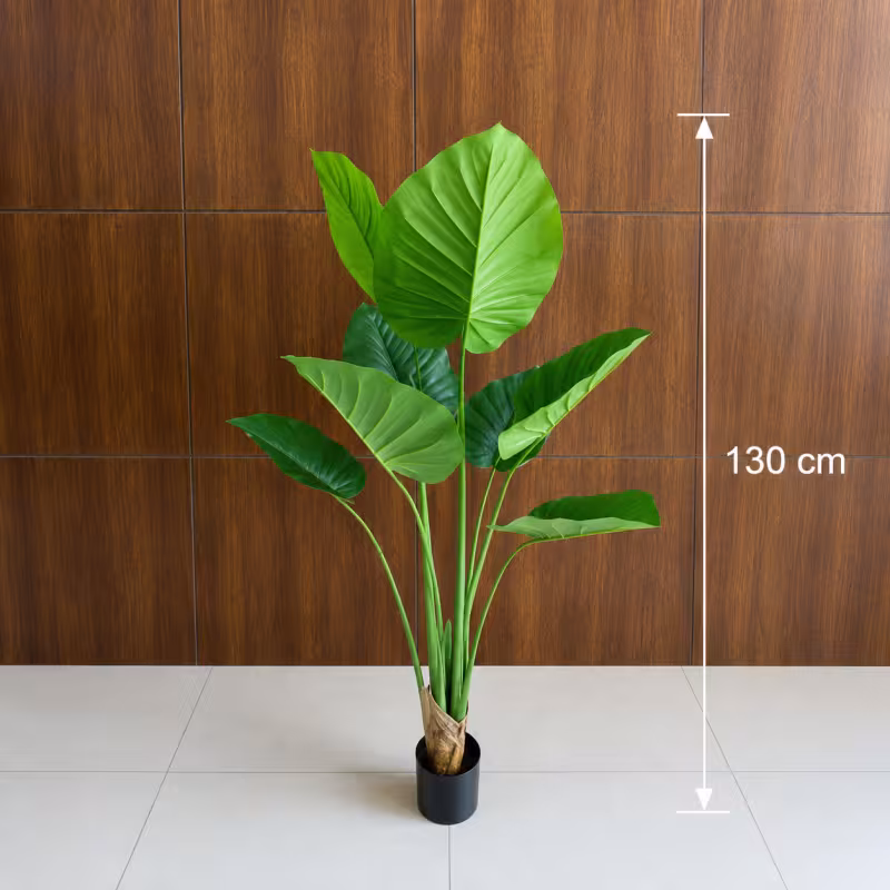 Previzualizare 4: Planta Artificiala Tip Strelitzia, 130 cm, 9 frunze, Verde