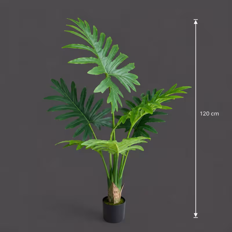 Previzualizare 4: Planta Artificiala Tip Filodendron, 6 frunze, 120 cm, Verde