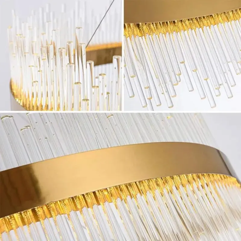 Previzualizare 4: Candelabru LED cu Telecomanda Gonzalo 98W Dimabil Auriu