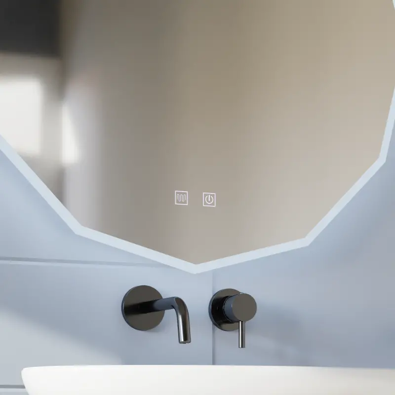 Previzualizare 2: Oglinda LED Rotunda, 60cm, VIVO Touch, Sistem Dezaburire, Dimabila