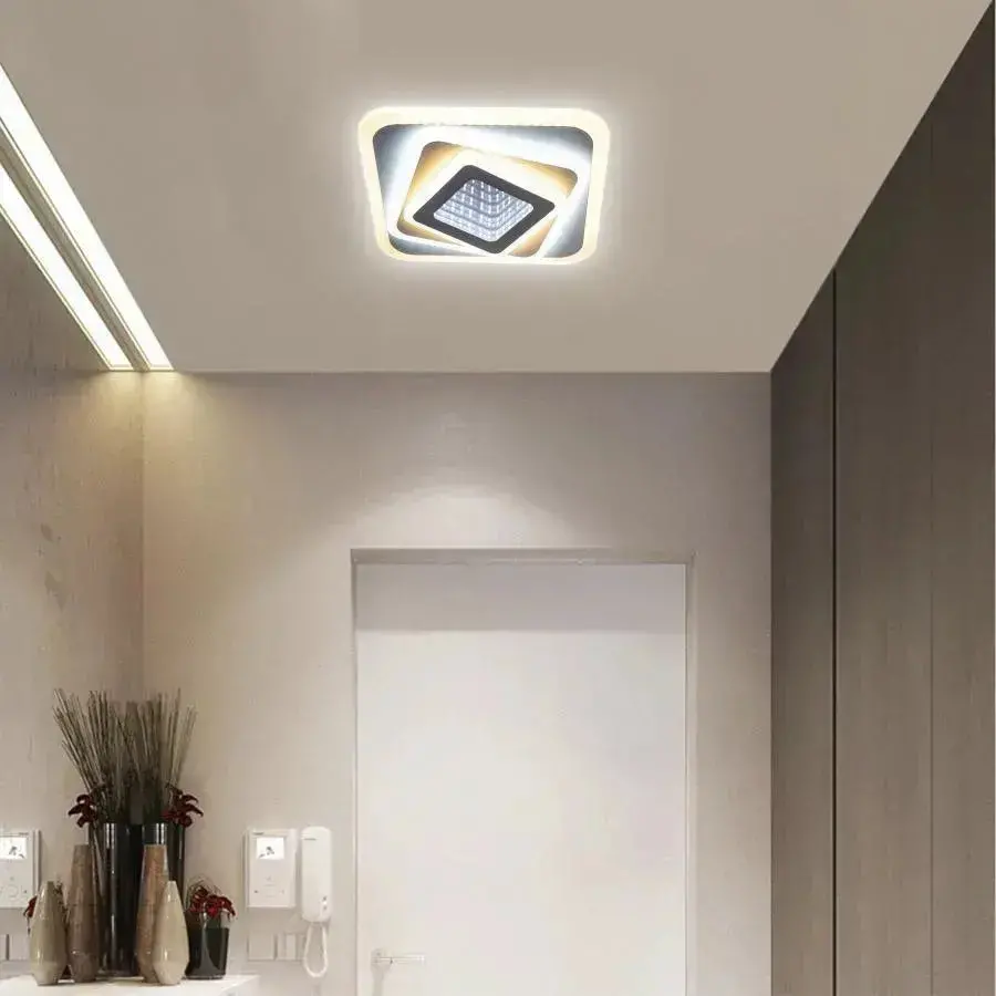 Lustra LED NEXA 3D 46W, Patrata, lumina Rece/Calda/Neutra , Alb