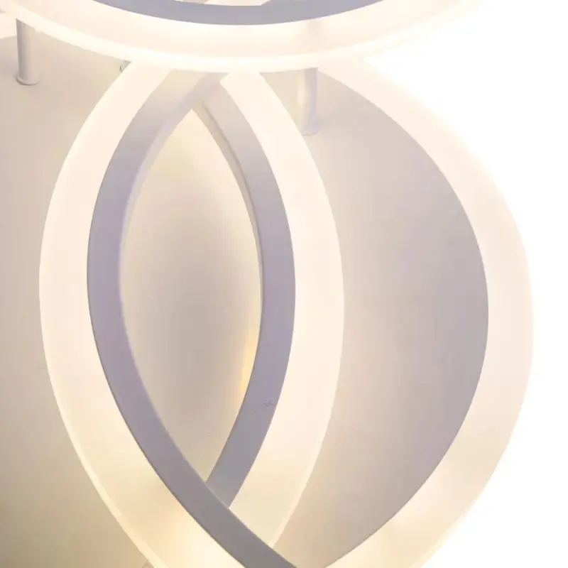 Previzualizare 4: Lustra LED cu telecomanda LUCY 69.7W, 4 Cercuri, lumina Rece/Calda/Neutra, Dimabila, Alb