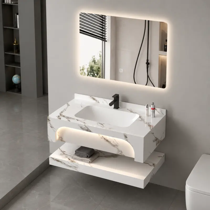 Previzualizare 2: Set Mobilier VELIN pentru Baie, 60cm, 3 Piese, Alb