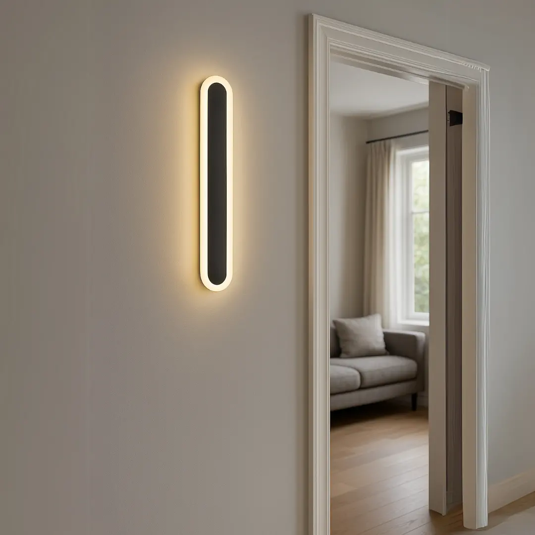 Aplica LED de Exterior SUHA, Lungime 70cm, 10W, IP65, Metal, Liniar, Negru