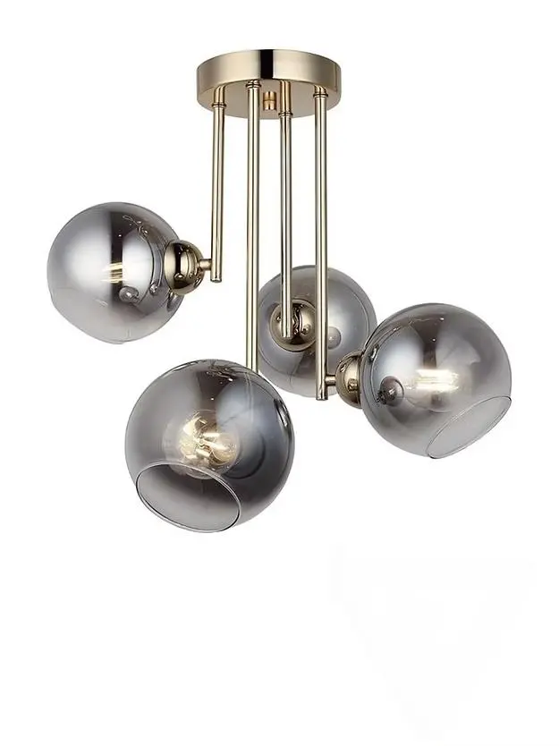 Previzualizare 2: Lustra cu bec moderna MODUS, 4x E27, Auriu, Metal