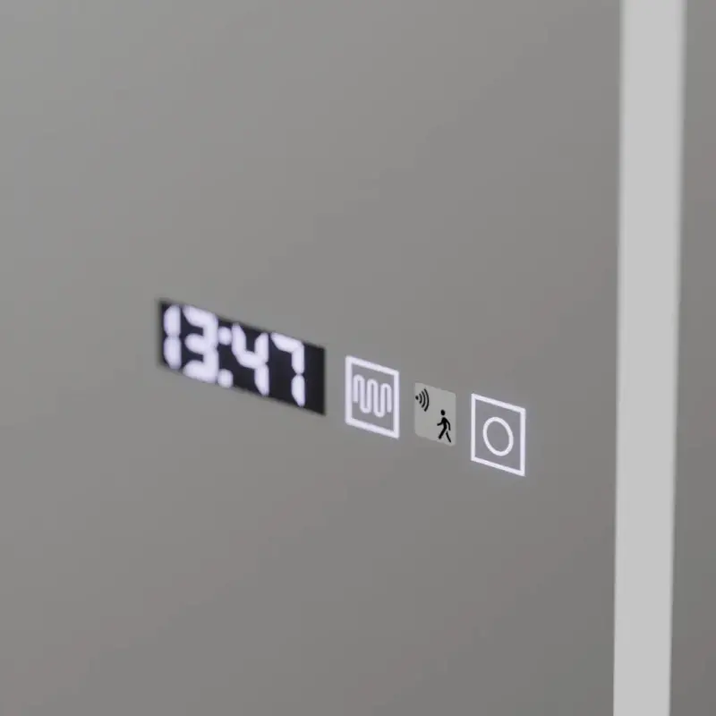 Previzualizare 2: Oglinda LED Rectangula, 60x150cm, Bianca Senzor Radar Marcello, Sistem Dezaburire, Ceas & Termometru, Dimabila, Dressing Couture