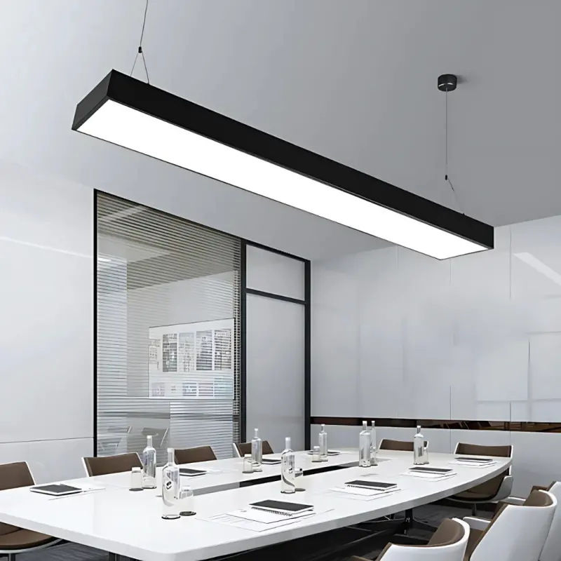 Previzualizare 4: Lustra LED suspendata DARIN, 120cm, 23W, Inaltime Reglabila, Lumina Rece, Negru