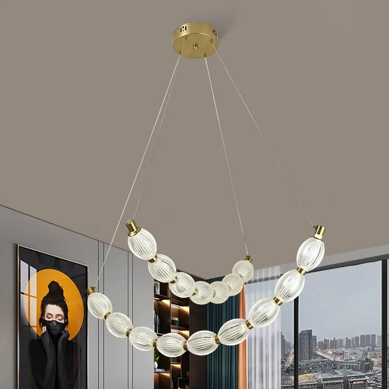 Previzualizare 3: Lustra LED suspendata FAUSTO, 48W, lumina Rece/Calda/Neutra, Inaltime Reglabila, Auriu