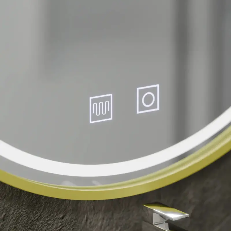 Previzualizare 2: Oglinda LED Rotunda, 70cm, Glanz Touch, Sistem Dezaburire, Dimabila