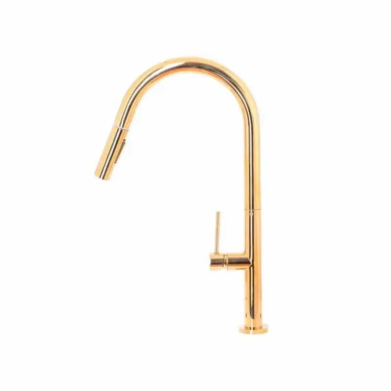 Previzualizare 2: Baterie Bucatarie cu Dus Extractibil, Alama Sanitara, Auriu, CF2043