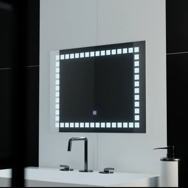 Oglinda LED Rectangulara, 80x60cm, Grid Light Basic Touch