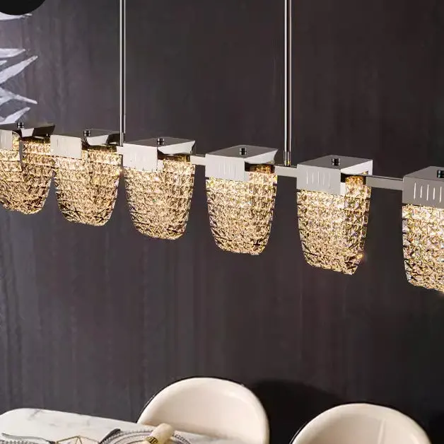 Previzualizare 3: Lustra LED Suspendata, STRATUS Supremo, Cristal si Metal, 15W, Lumina Rece/Calda/Neutra 3000K/4000K/6000K, Iluminat Luxos