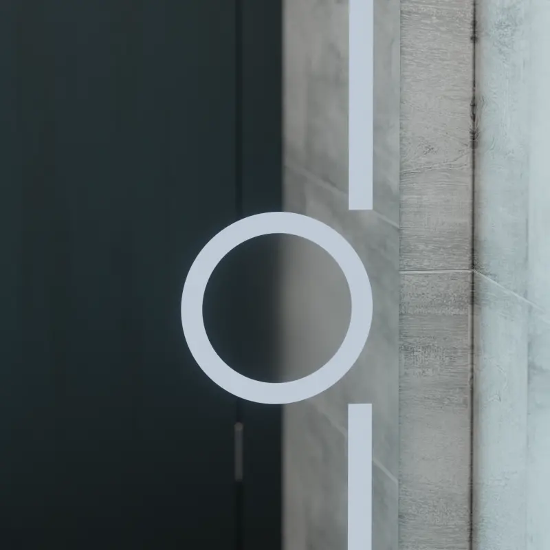 Previzualizare 4: Oglinda LED Rectangulara, 75x90cm, Eclat MotionGlow Marcello, Sistem Dezaburire, Ceas & Termometru, Lupa Cosmetica, Dimabila