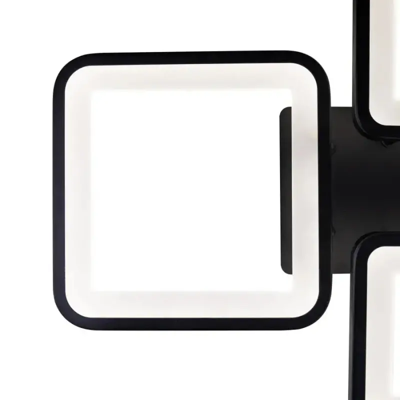 Previzualizare 2: Lustra LED cu telecomanda ELLA 67W, 4 Patrate, lumina Rece/Calda/Neutra, Dimabila, Negru