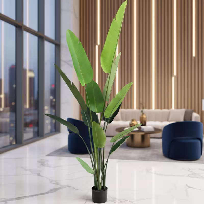 Previzualizare 2: Planta Artificiala Tip Strelitzia Nicolai(Pasarea Paradisului), 250 cm, Verde