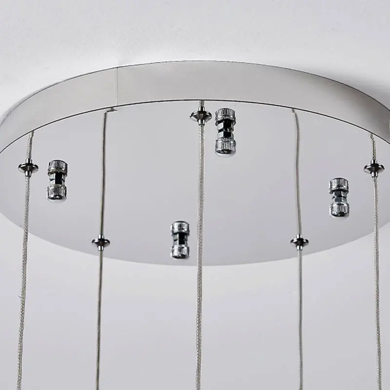 Previzualizare 3: Candelabru Modern LED CM526/18, 51W, Diametru 58.5cm, Inaltime Reglabila, Crom