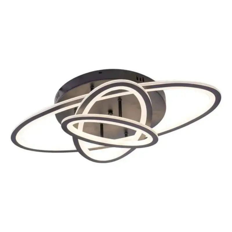 Previzualizare 4: Lustra LED cu telecomanda TIANA 78W, 3 Elipse, lumina Rece/Calda/Neutra, Dimabila, Negru