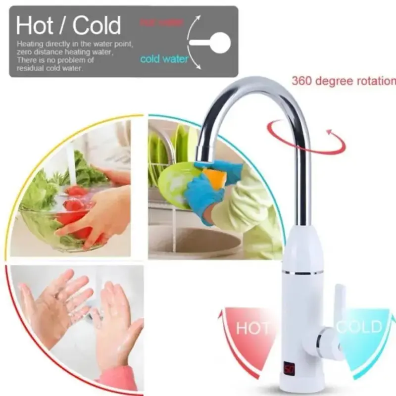 Previzualizare 2: Robinet Electric Instant pentru Apa Calda, Afisaj LCD, Alb, LZ-501X