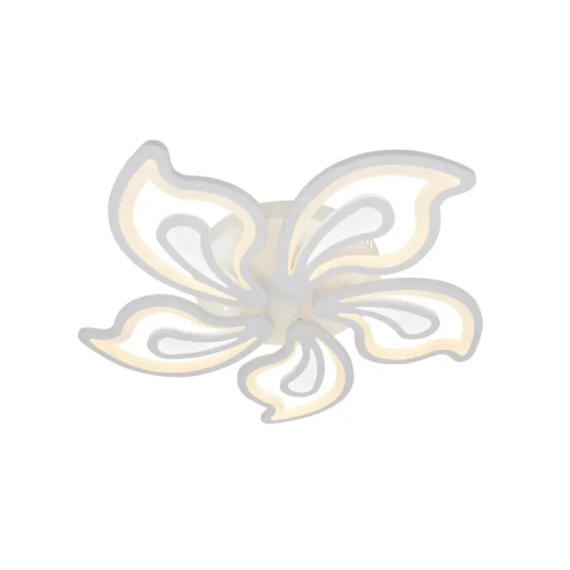 Previzualizare 4: Lustra LED cu telecomanda GLORIOSA 95W, 5 Petale, lumina Rece/Calda/Neutra, Dimabila, Alb