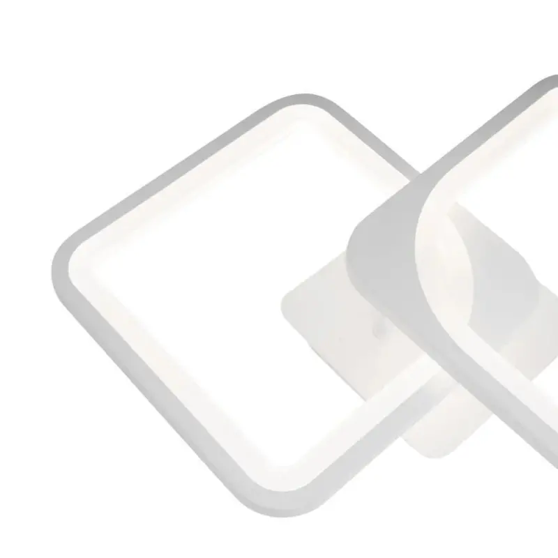 Previzualizare 2: Lustra LED cu telecomanda ZOE 40W, 2 Patrate, lumina Rece/Calda/Neutra, Dimabila, Alb