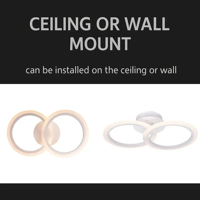 Previzualizare 4: Lustra LED cu telecomanda BETTY 27W, 2 Cercuri, lumina Rece/Calda/Neutra, Dimabila, Alb