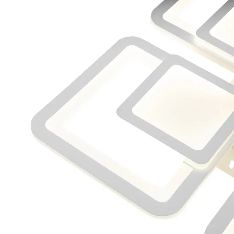 Previzualizare 2: Lustra LED cu telecomanda SUSAN 96W, 4 Patrate, lumina Rece/Calda/Neutra, Dimabila, Alb