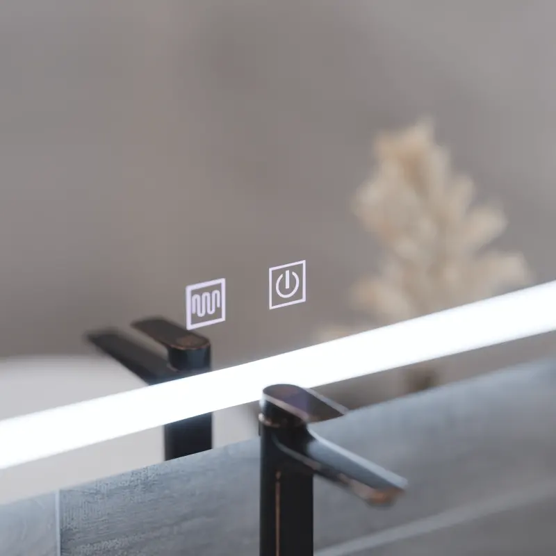 Previzualizare 2: Oglinda LED Rectangulara, 80x60cm, RADIANTE Touch, Sistem Dezaburire, Dimabila