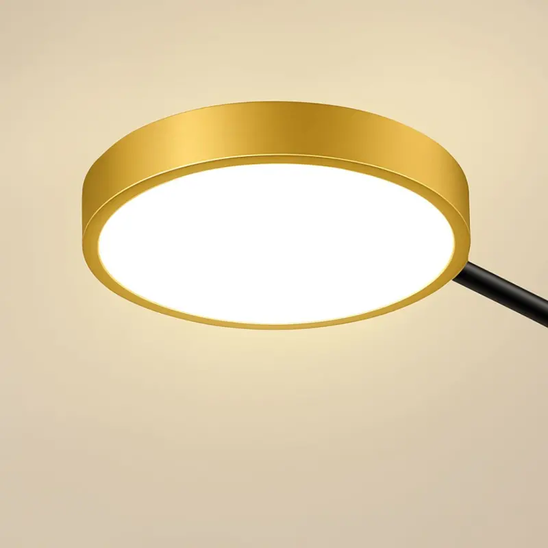 Previzualizare 2: Lustra LED cu Telecomanda MARIA, 6 Elemente, 31W, Lumina Calda/Rece/Neutra 3000K/4000K/6000K, Dimabila, Auriu si Negru, Metal