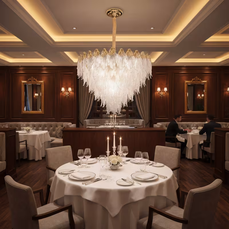 Previzualizare 2: Candelabru Cristal MURANO Eleganza 9xE14, D50 cm, Auriu, Inaltime Reglabila, Metal si Cristal