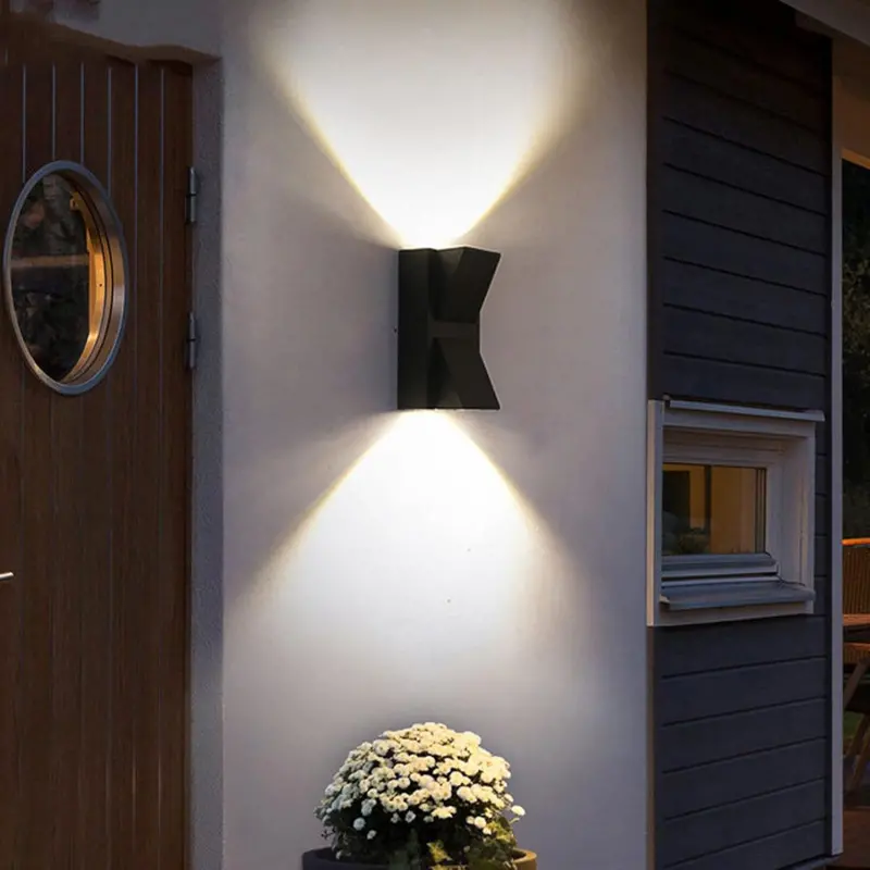 Aplica LED de Exterior si Interior, 2 Surse x 5W, IP65, ABS, Negru, 3000K, AX100/2BK